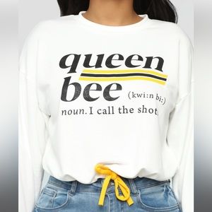 Queen Bee crop sweatshirt